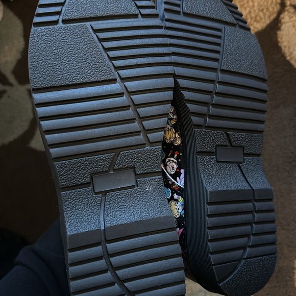 New Spellbound black combat boots with 80s favorite cartoons size 40 - Picture 7 of 9